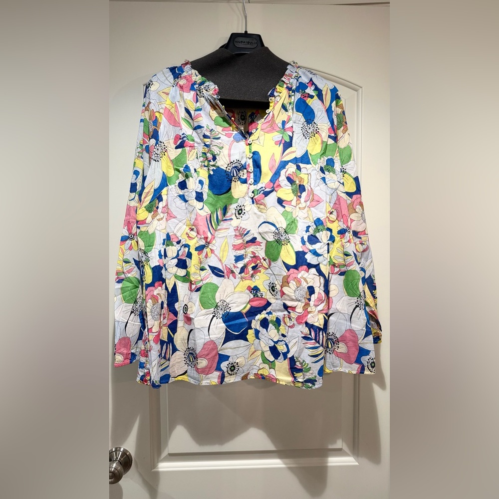 Talbots Multicolor Floral Blouse